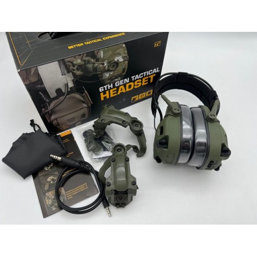 6TH GEN TACTICAL HEADSET тактическая гарнитура, звукосниматель и шумоподавление, активные в Салавате