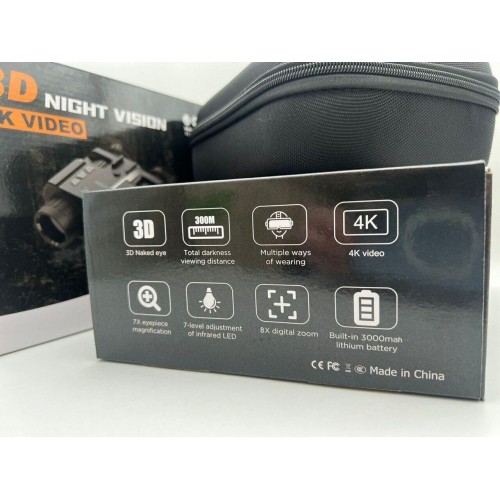Бинокль ночного видения 3D NIGHT VISION / 4K VIDEO  (с креплением на голову)  в Салавате