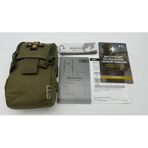 Военная тактическая аптечка RHINO RESCUE IFAK TRD MINI 11в1 в Салавате