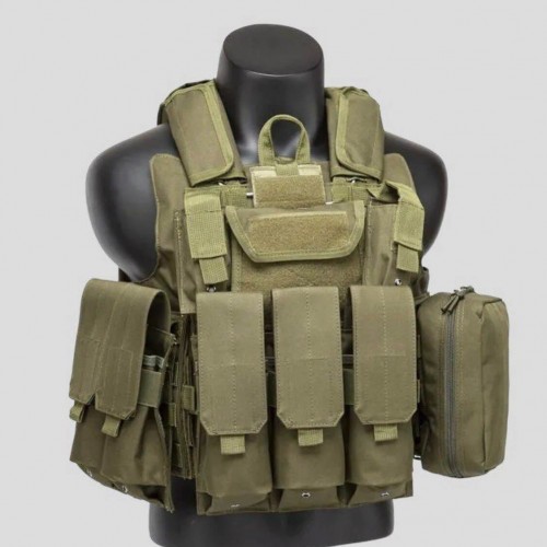 Тактический разгрузочный жилет «5 / пять карманов» с подсумками Tactical Molle Plate Carrier для съемных бронепластин в Салавате