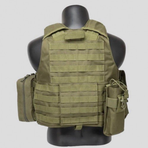 Тактический разгрузочный жилет «5 / пять карманов» с подсумками Tactical Molle Plate Carrier для съемных бронепластин в Салавате