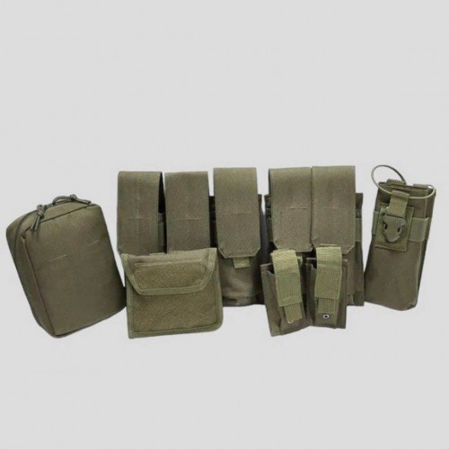 Тактический разгрузочный жилет «5 / пять карманов» с подсумками Tactical Molle Plate Carrier для съемных бронепластин в Салавате
